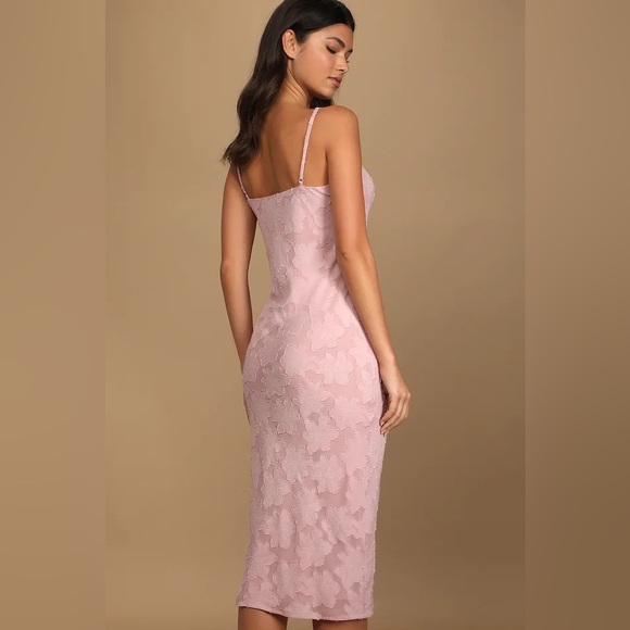 Lulu’s Fresh Blooms Floral Jacquard Dress - Picture 2 of 8